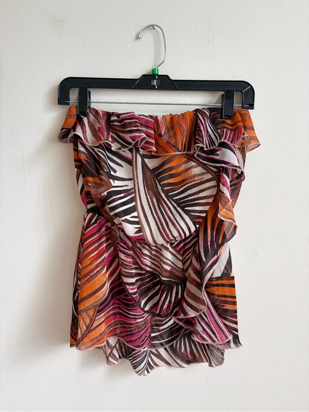 Wet Seal Tropical Ruffle Strapless Tube Top